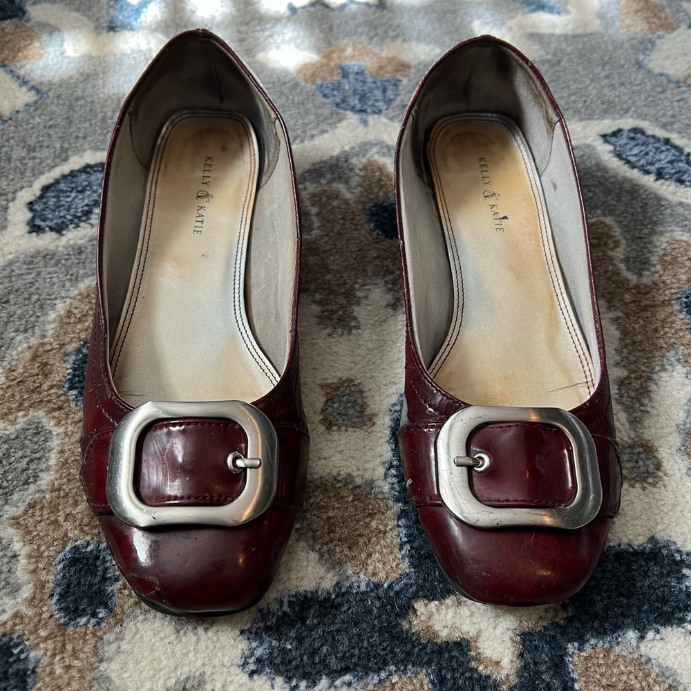 Flat shoes/ Burgundy red - Halloween
